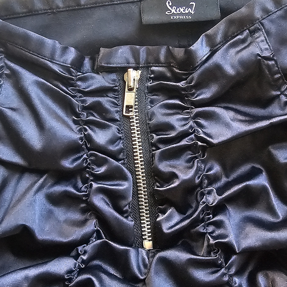 Seven7 Express Black Satin Pants